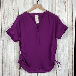 Chico’s Purple Short Sleeve Blouse